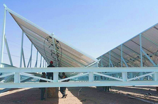 Solution de système de production d'énergie solaire connecté au réseau 55kw en Afghanistan