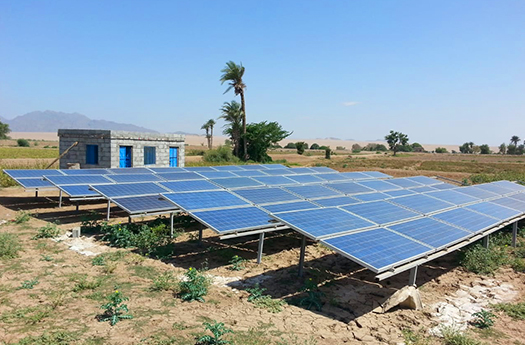 Système d'énergie solaire hors réseau pour la ferme à la périphérie de la Libye