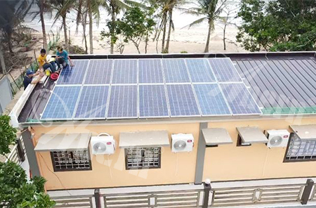 Beach Resort hors réseau système solaire pour les Philippines