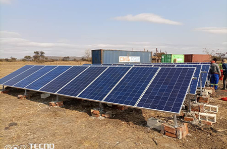 Zimbabwe 15KW hors réseau système d'énergie solaire pour la ferme