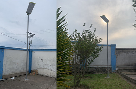 Projet d'éclairage de rue solaire d'usine de l'Équateur
