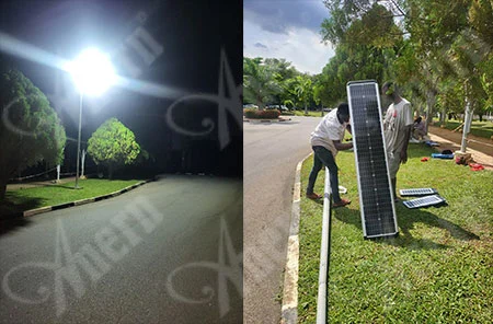 Projet pilote d'éclairage routier solaire du Nigéria