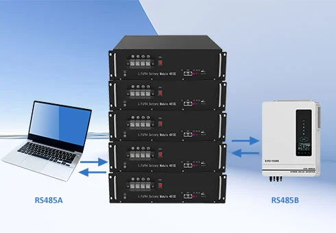 Max 5 modules en parallèle, prend en charge la communication BMS avec la plupart des inverseurs.