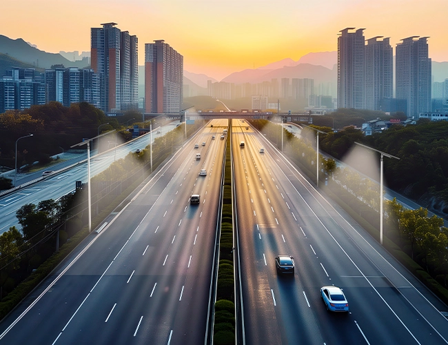Réverbère solaire à LED à distance
