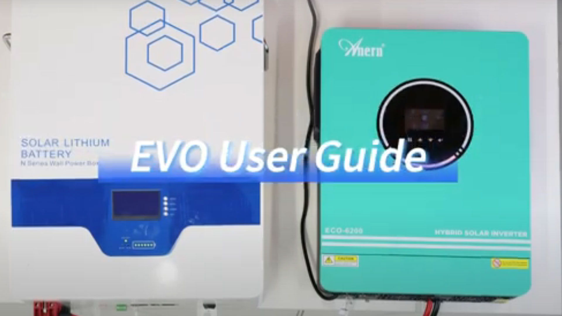 Réglages de communication de l'inverseur de la série AN-EVO et de la batterie au lithium de la série N